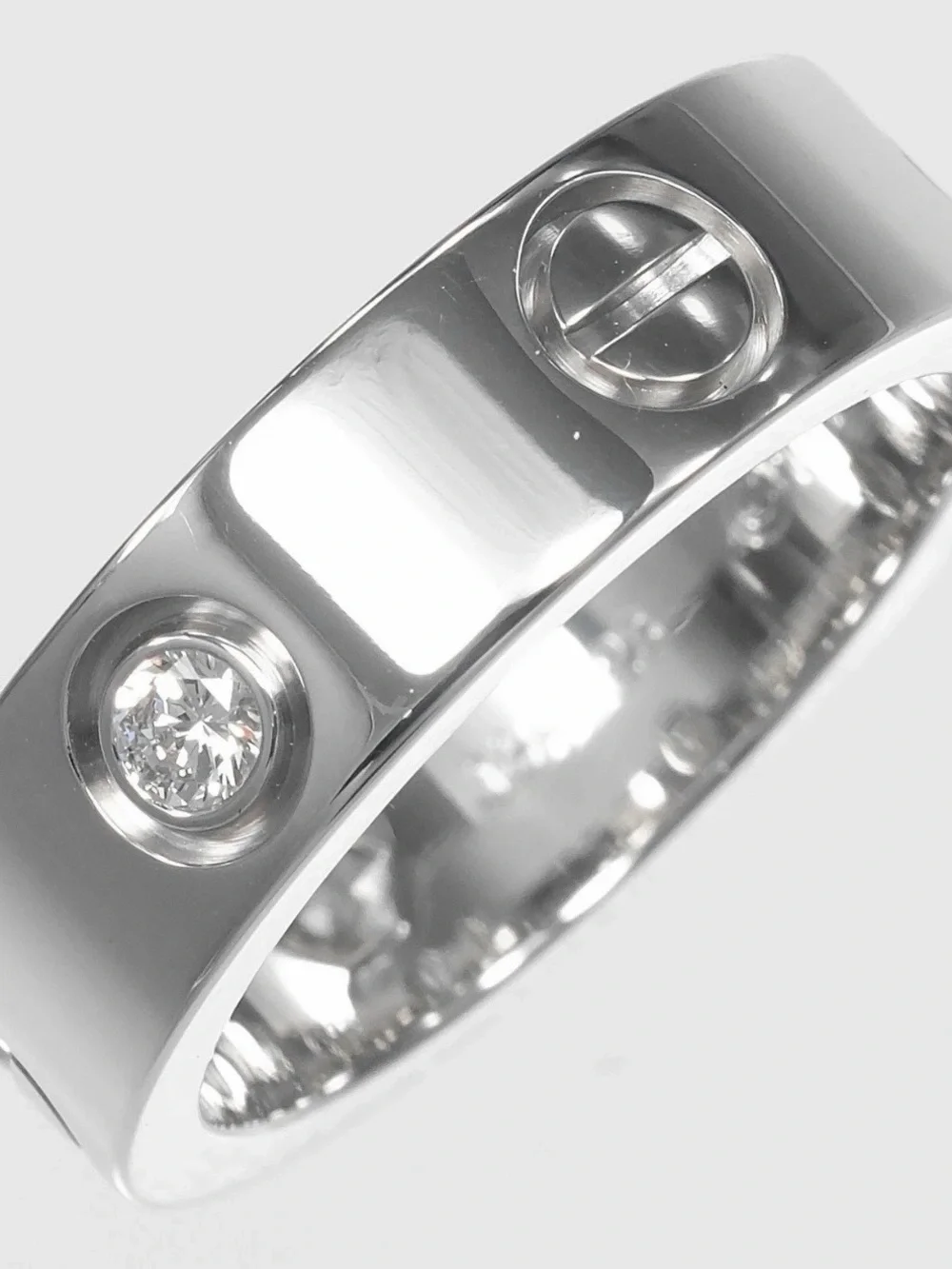 Cartier Classic Love Ring 3 Diamonds 750 WG Cartier Size : 51 ( US 5.75) - Picture 12 of 16